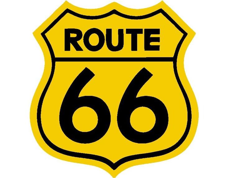 Route 66 Logo Iron-On Patch – Full-Color Print