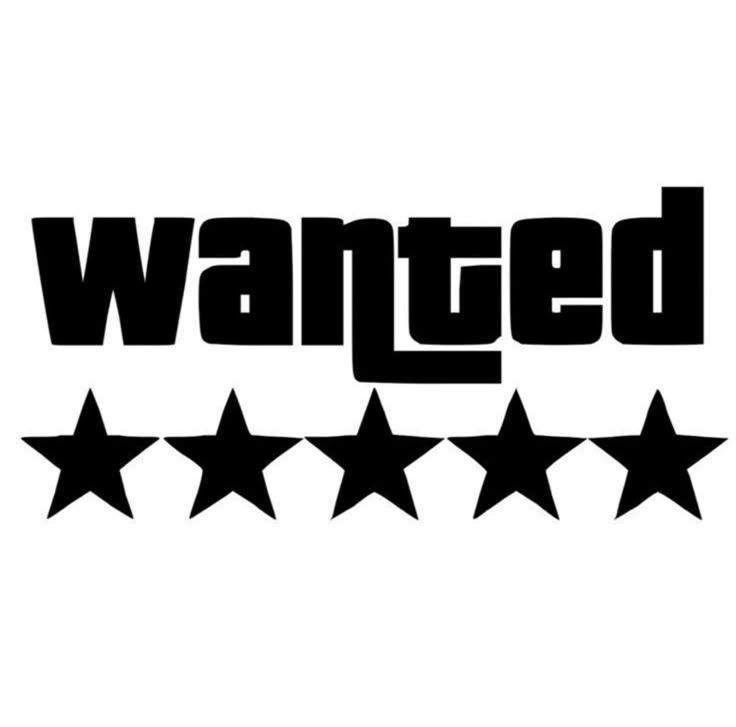 Wanted Logo Iron-On Patch –HTV