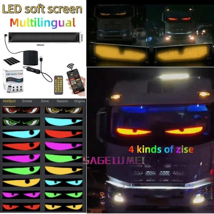 Rgb led matrix pixel pannel sticking display for car window