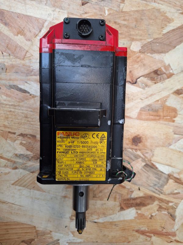 FANUC AC SERVO MOTOR MODEL IF 1-5000 A06B-0202-B605 S000 PULSECODER AR128 TYPE A860-2010-T341