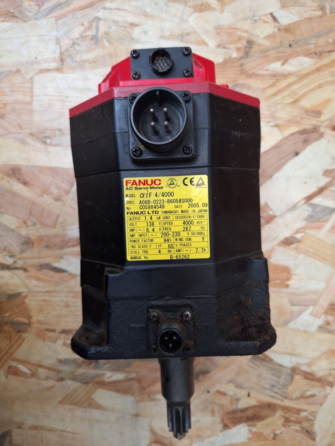 FANUC SERVO MOTOR IF4-4000 A06B-0223-B605