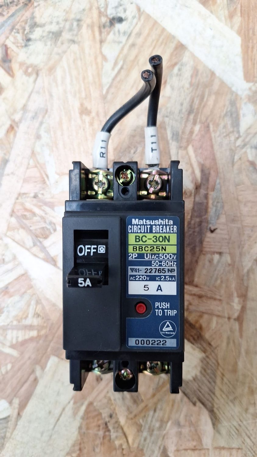 ​MATSUSHITA ELECTRIC CIRCUIT BREAKER BC-30N BBC25N 000222 INTERRUP JIS