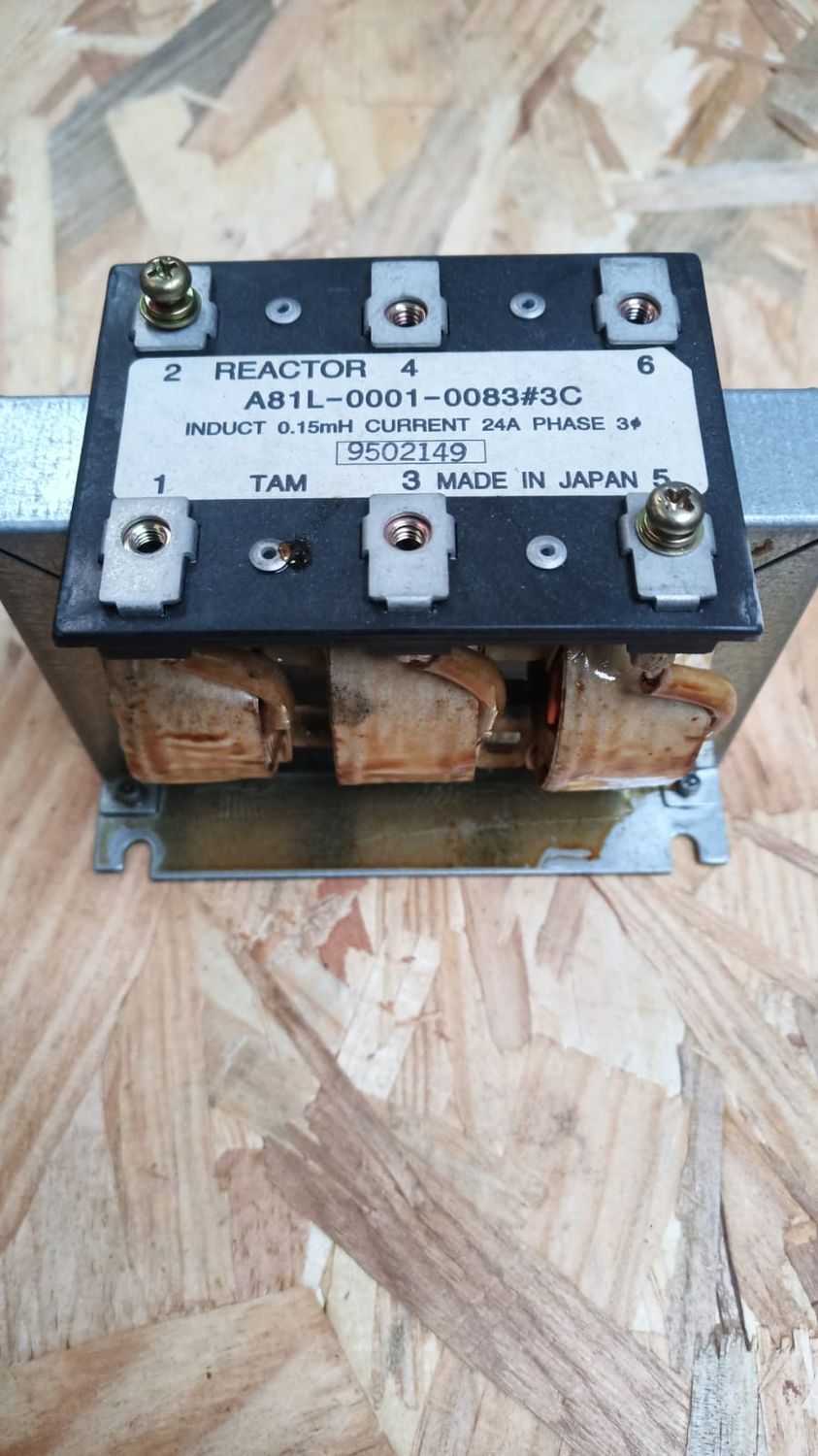 REACTOR 4 A81L-0001-0083 3C INDUCT 0.15MH CURRENT 24A PHASE3 9502149