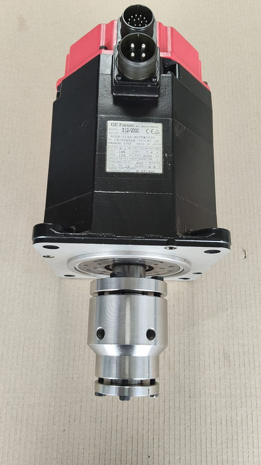 Servomotor GE FANUC AC Servo Motor α12/2000 A06B-0142-B075#7000