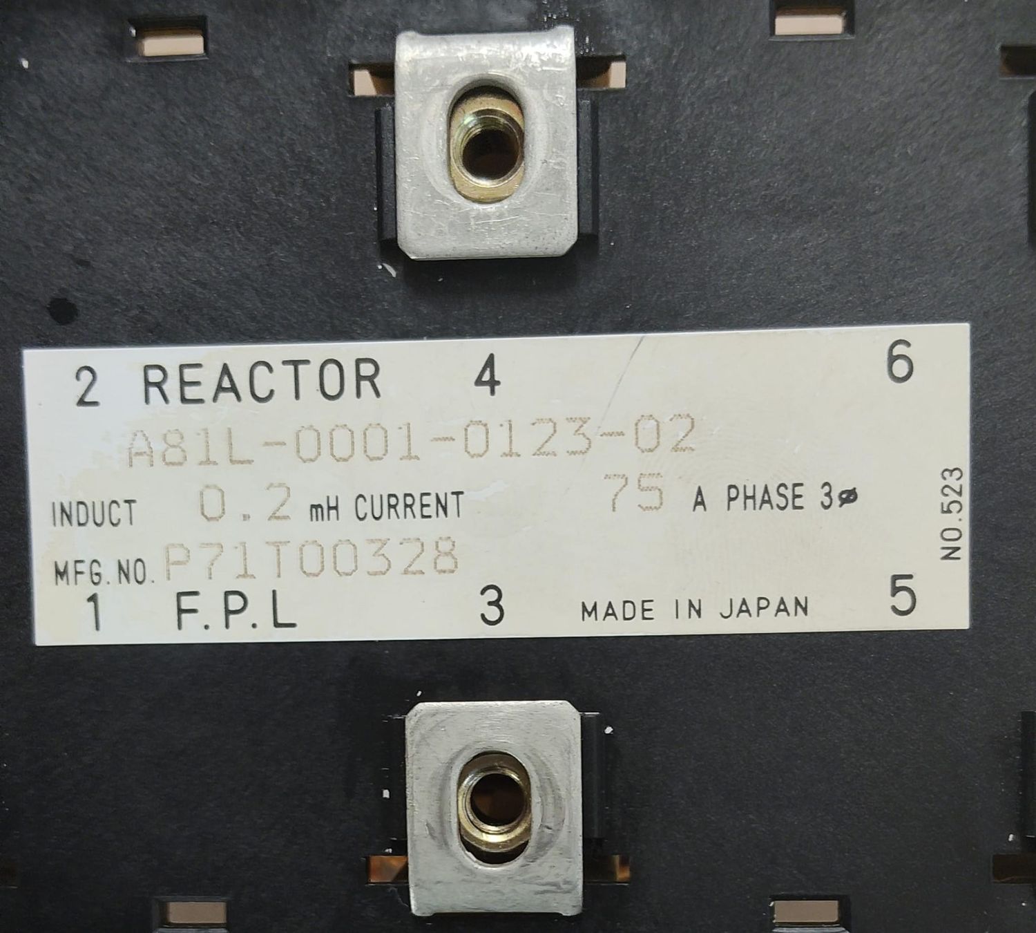 Reactor trifásico FANUC A81L-0001-0123-02 F.P.L.