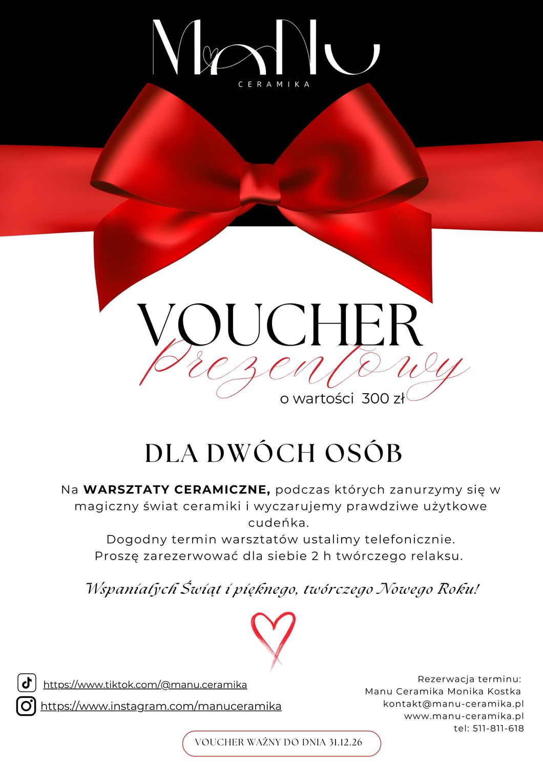 VOUCHER PREZENTOWY NA WARSZTATY DLA 2 OSÓB