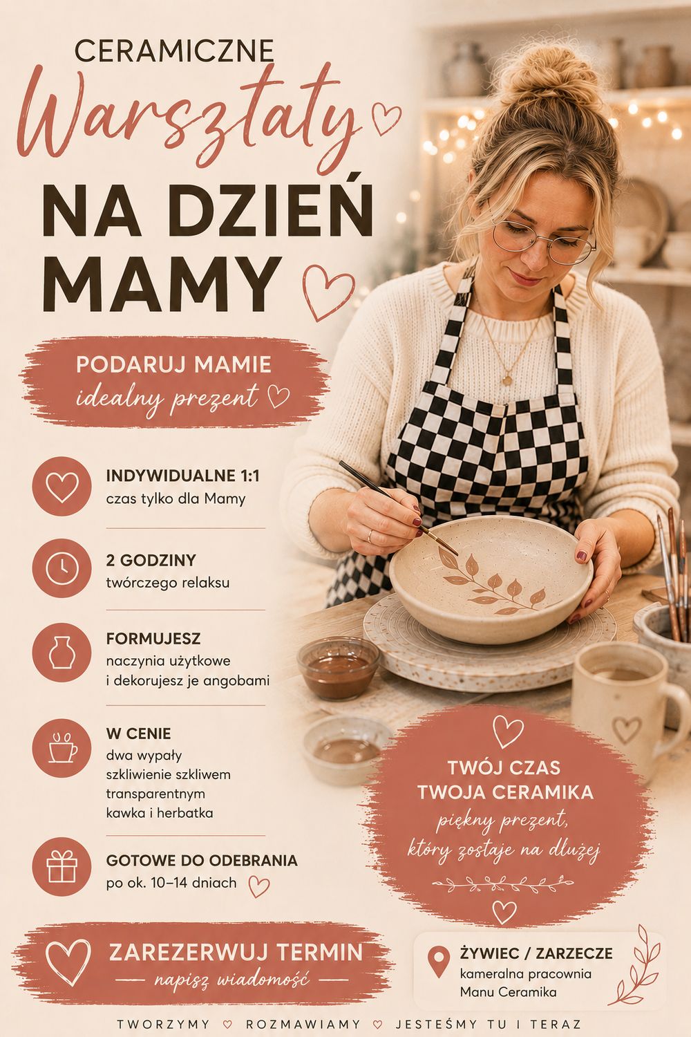 Prezent na Dzień Mamy - voucher- warsztaty ceramiczne