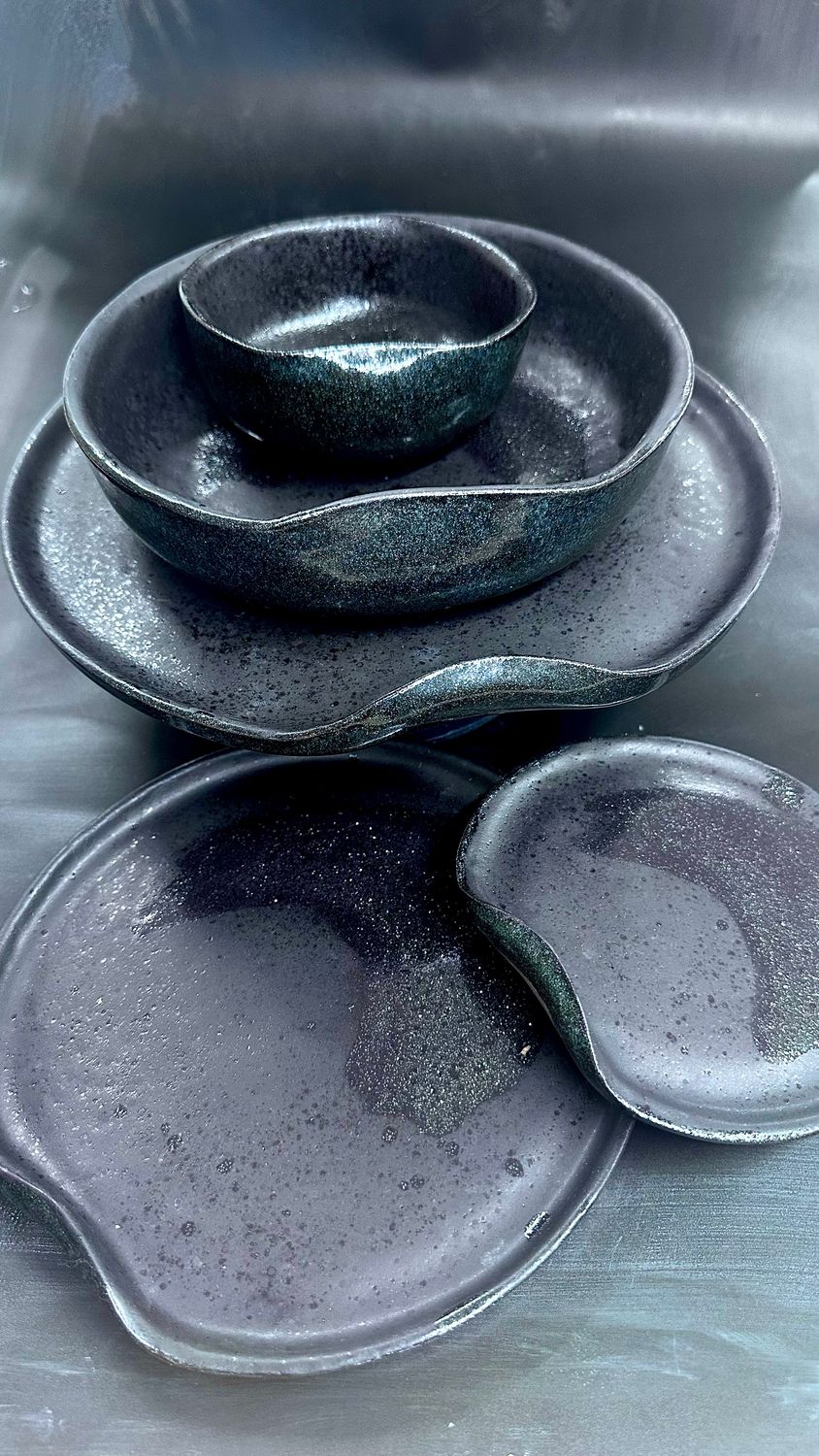 ZESTAW PREZENTOWY MOON NERO EMERALD - 5 naczyń