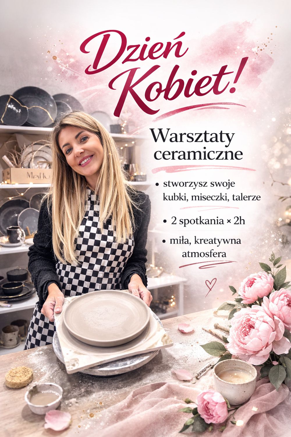 DZIEŃ KOBIET - warsztaty ceramiczne - dwa spotkania - 2h DZIEŃ KOBIET - warsztaty ceramiczne - dwa spotkania - 2h