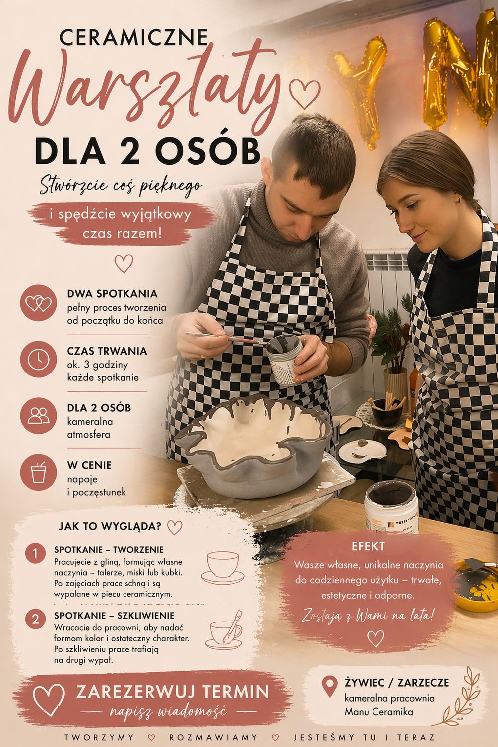 Warsztaty ceramiczne dla dwojga - dwa spotkania