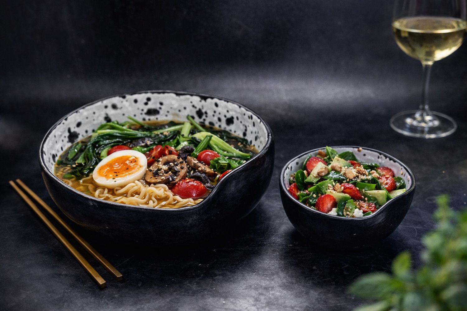 Zestaw Manu Moon Dalmatin - miska i miseczka