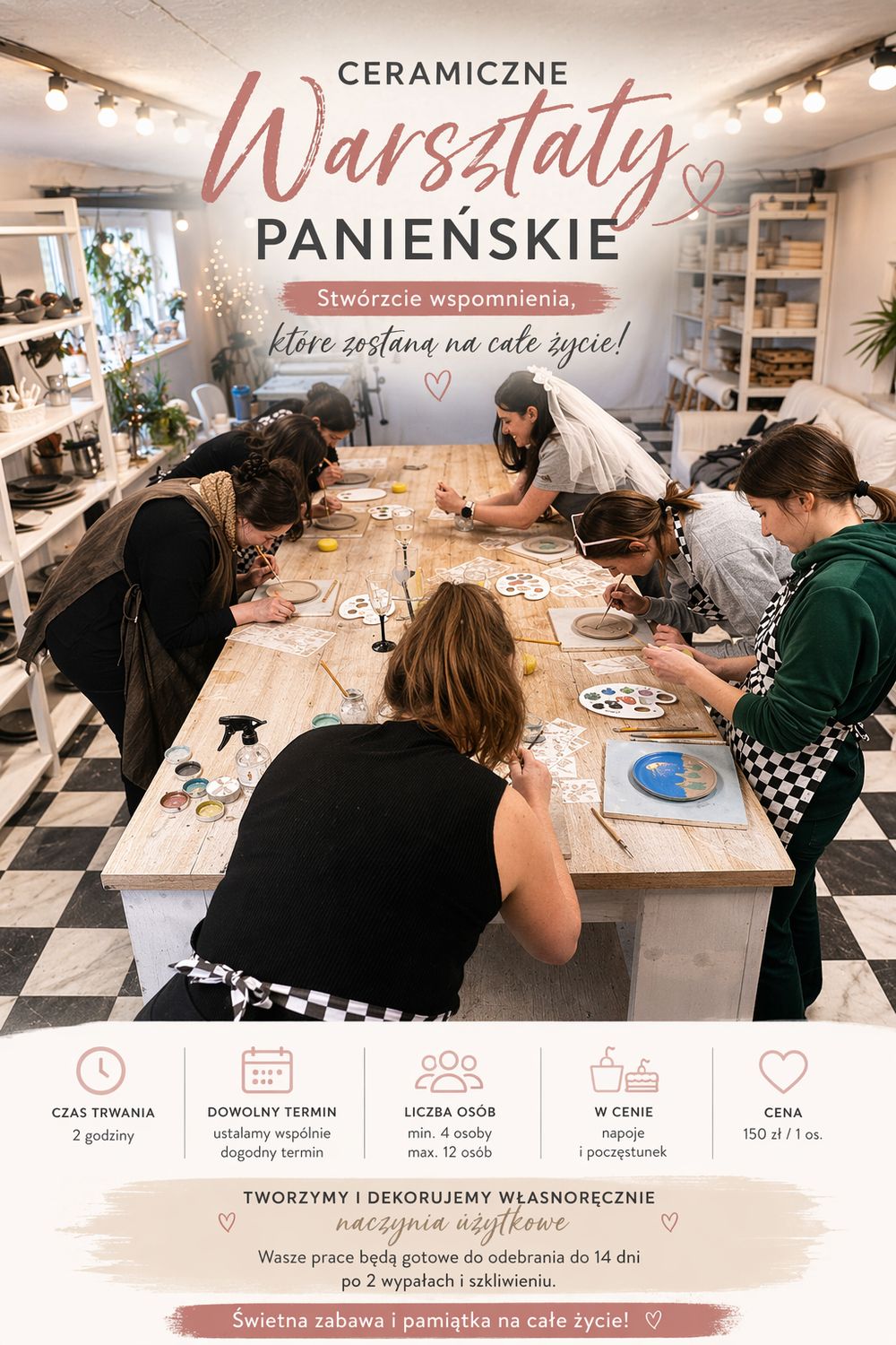 WIECZÓR PANIEŃSKI - warsztaty ceramiczne dla grupy