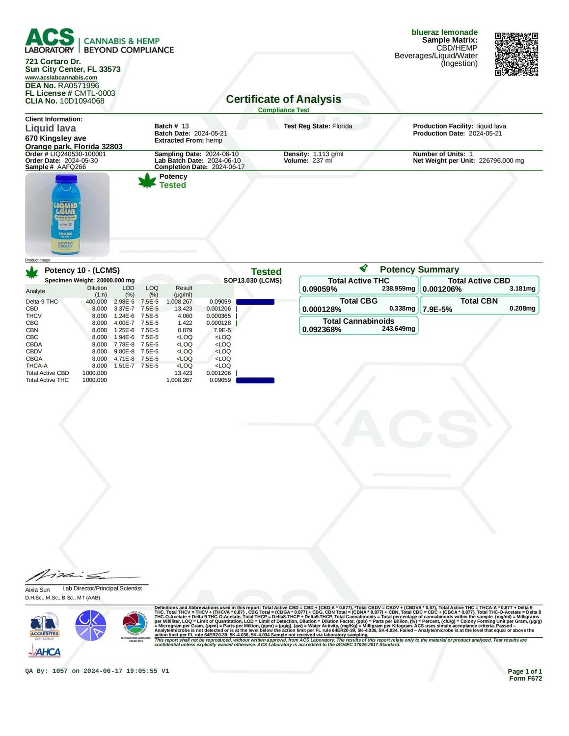Gray Area 500 MG Lemonade, Flavor: Blue Raspberry Lemonade