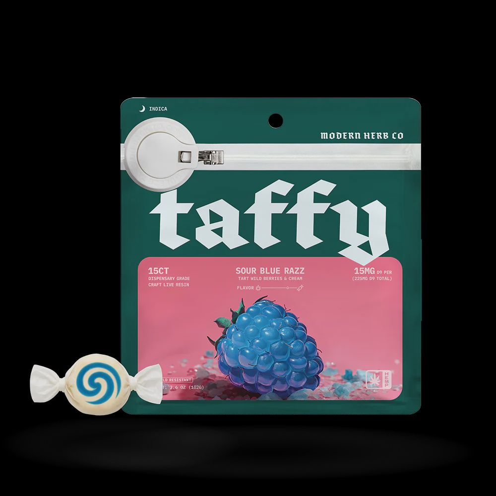 Craft Live Resin Taffies, Flavor: Sour Blue Razz (Indica)