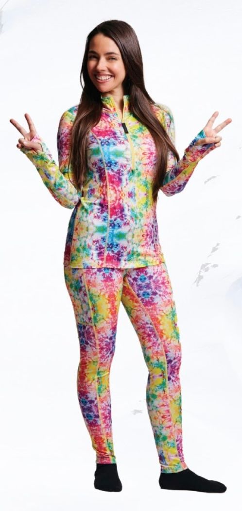 Bula Women's Thermal 1/4 Zip, Size: Large, Color: Tie Dye