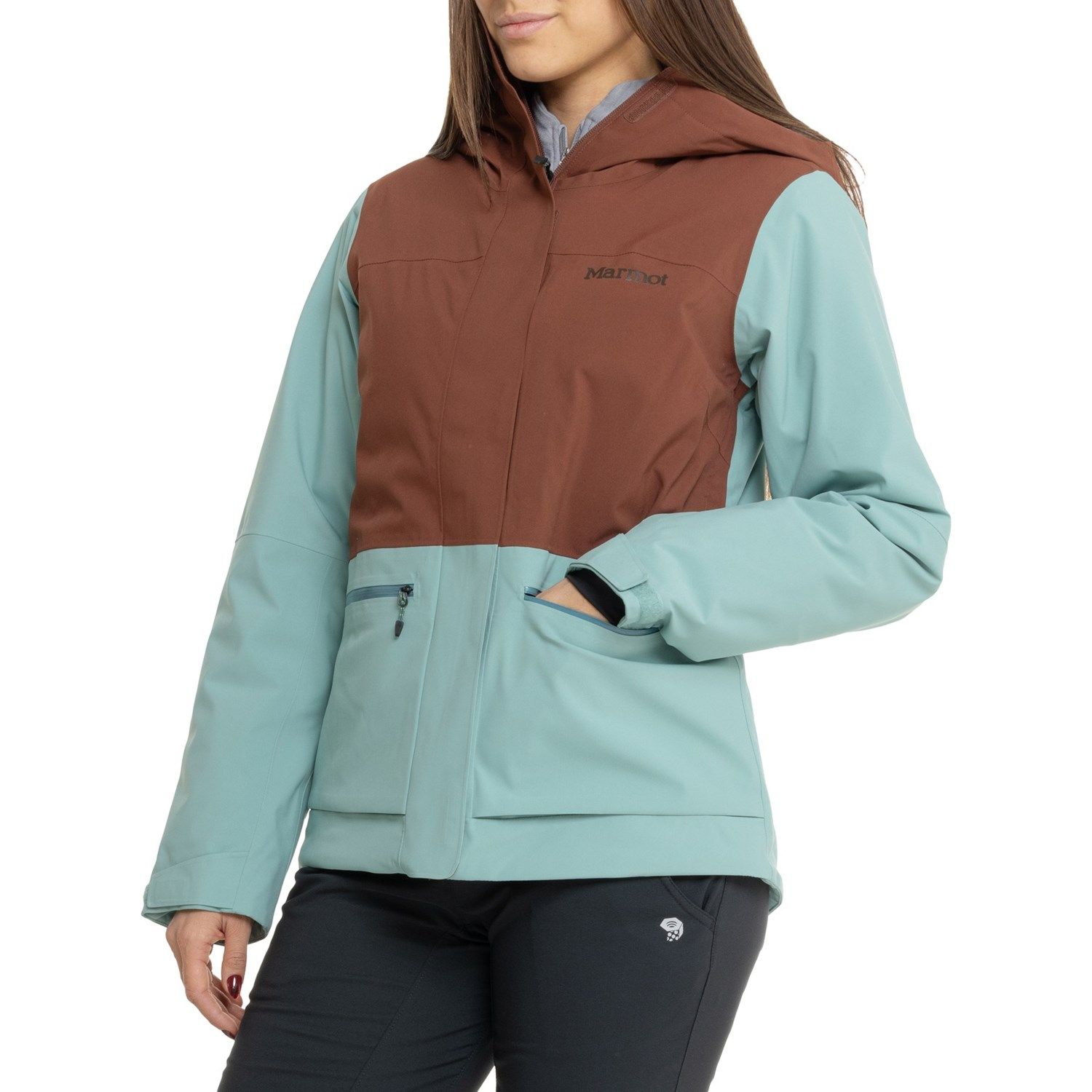 Marmot Womens Refuge Jacket, Size: XS, Color: Chocolate/Blue Agave