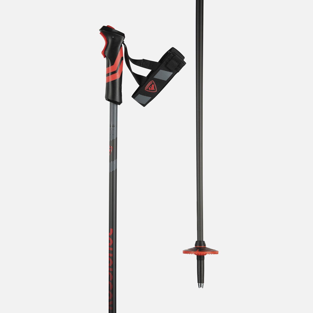 Rossignol Tactic Carbon Clip Ski Poles, Color: Red/Black, Size: 110