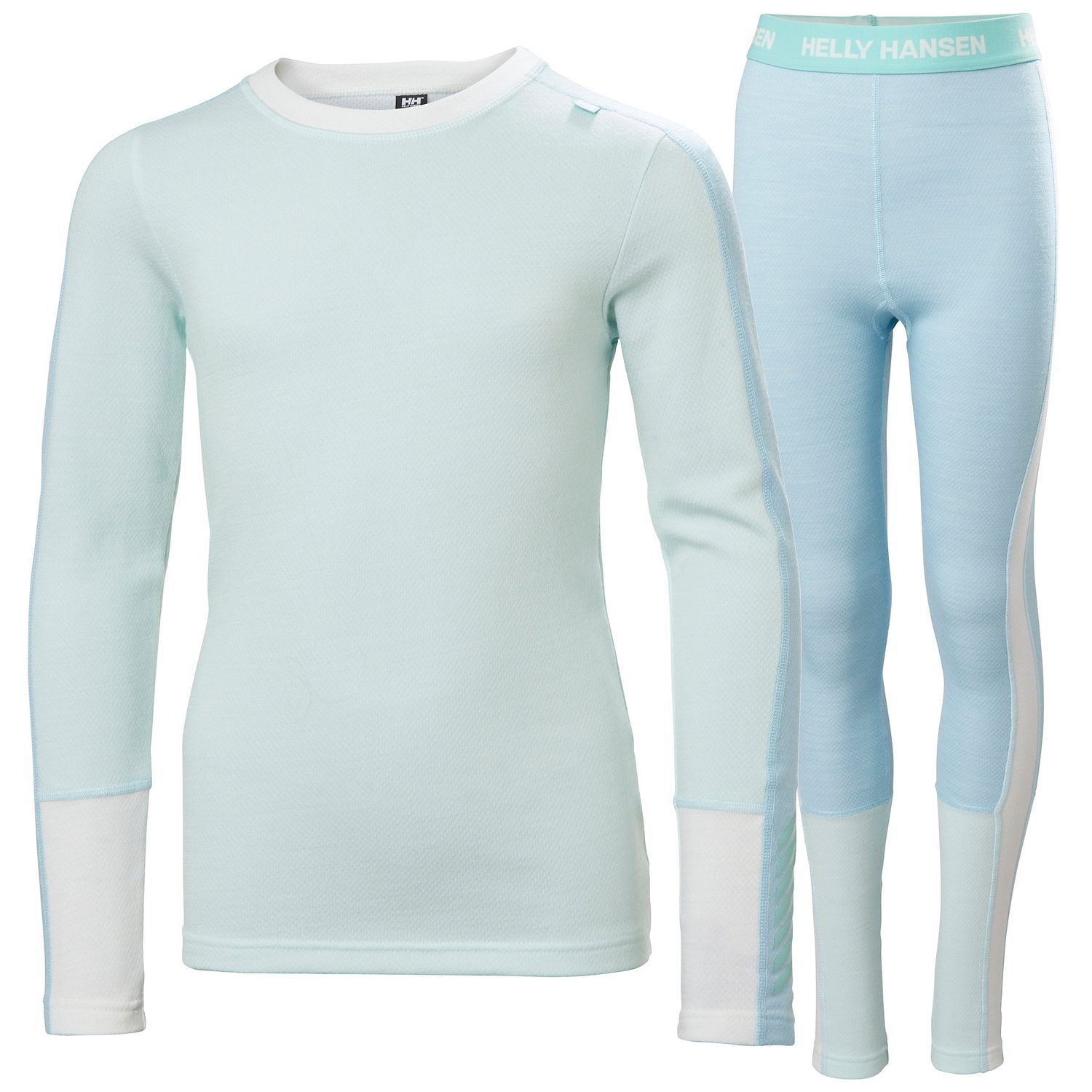 Helly Hansen Jr Lifa Merino Midweight Set, Color: Light Cyan, Size: 9