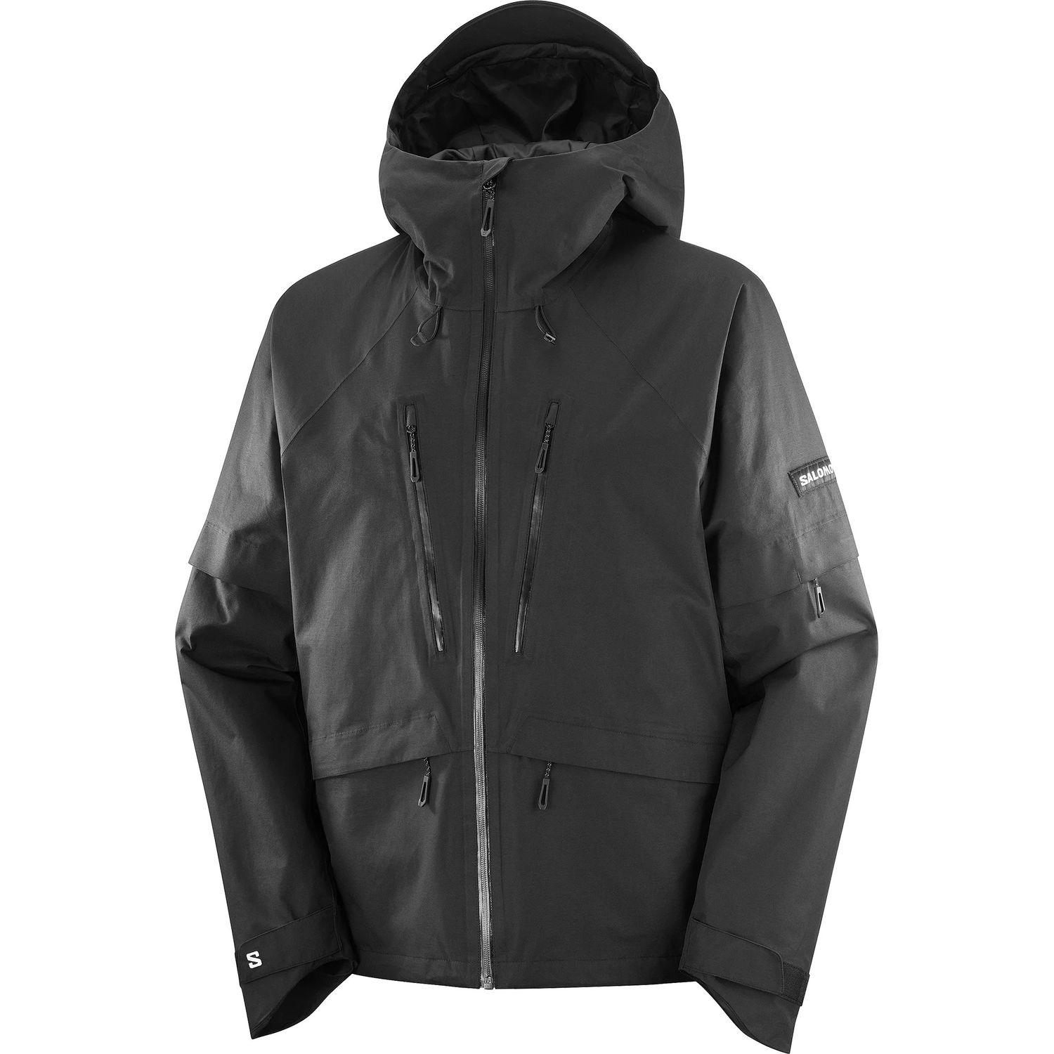 Salomon Venom Full Zip Jacket, Color: Deep Black, Size: Medium