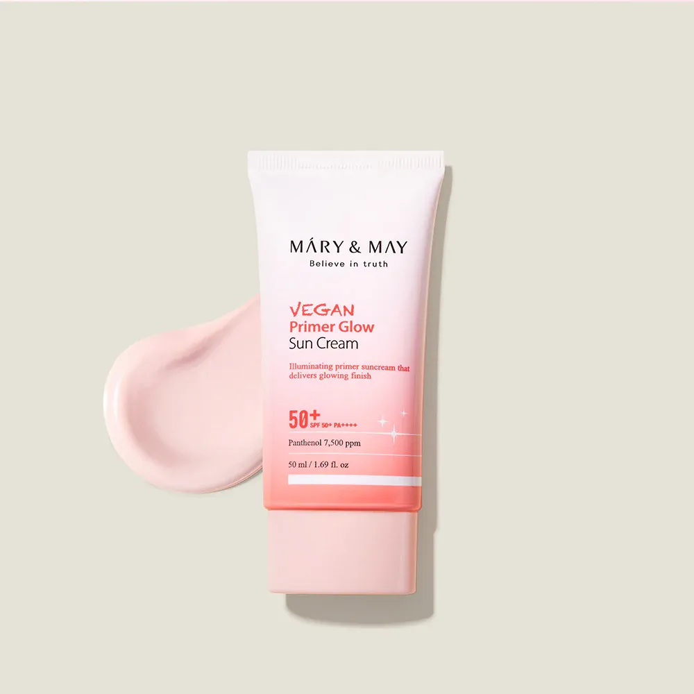 MARY &amp; MAY VEGAN PRIMER GLOW SUN CREAM SPF50 50ML