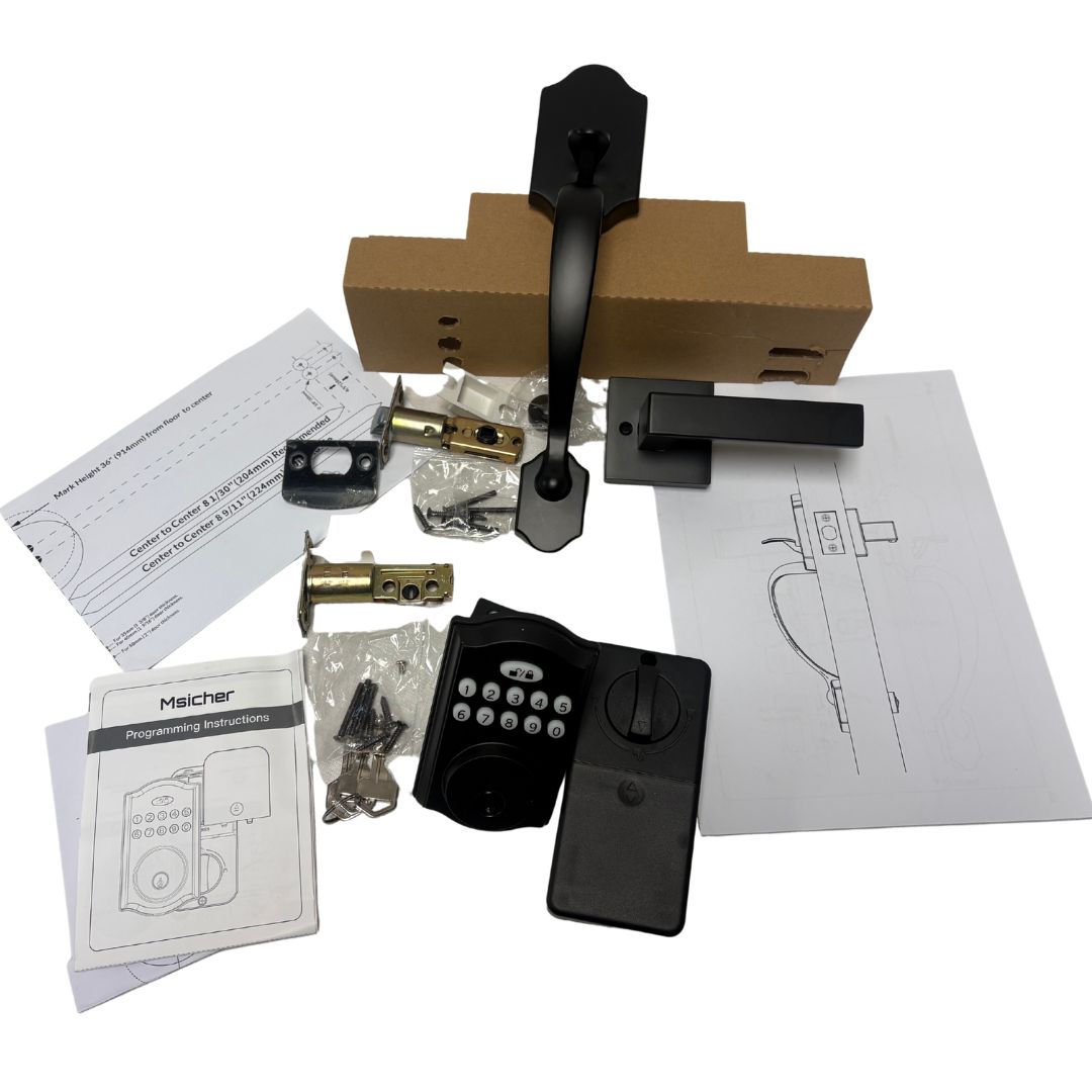 Entrance Door Handleset with Keypad Digital Deadbolt