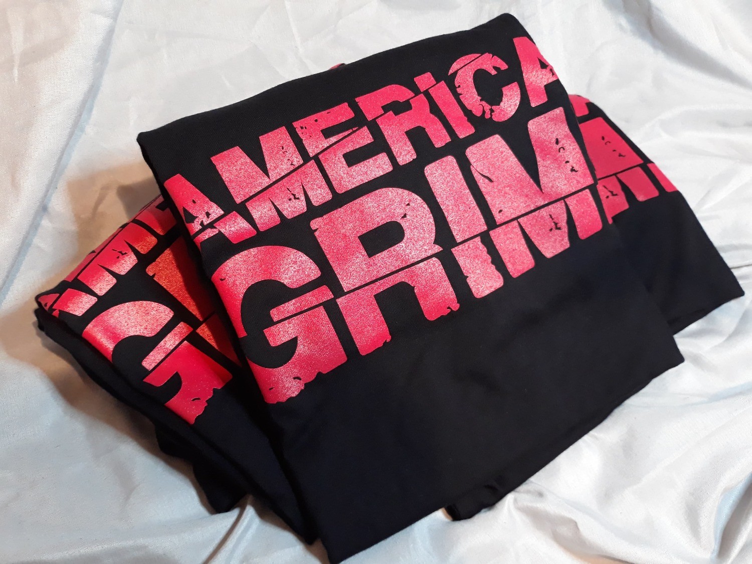 American Grime Red Logo on Black Tee (Small)