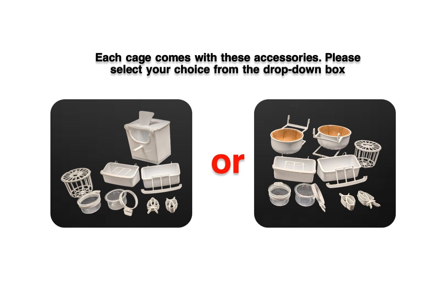 MLF 60cm breeding cage single, complete with all the essential accessories