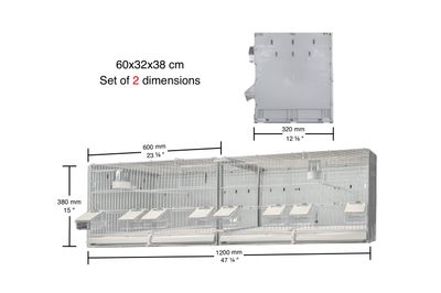 MLF 120cm  breeding cages, complete with all the essential accessories