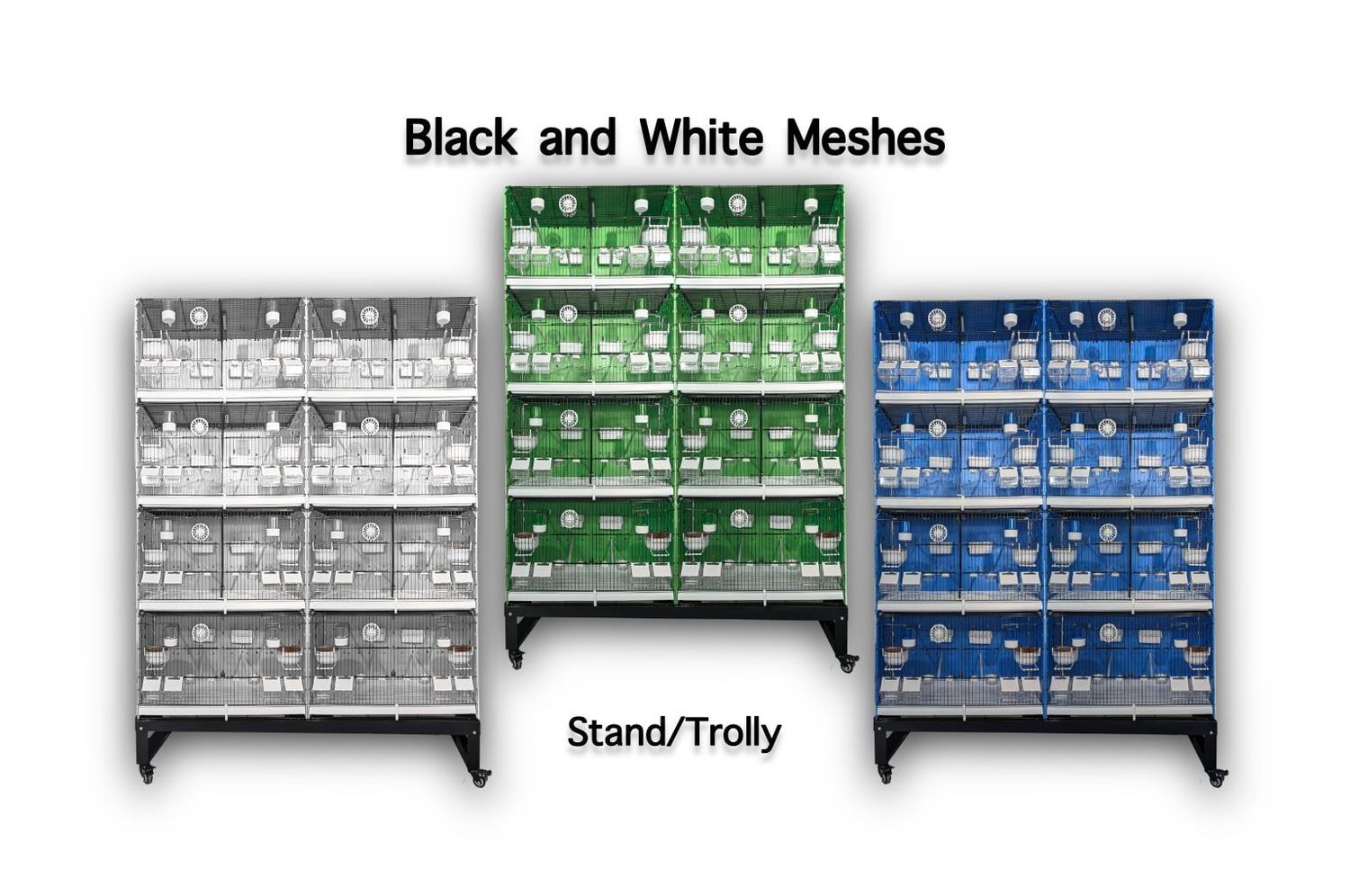 MLF Deep 70cm breeding cages stack of 8, complete with all the essential accessories MLF Deep 70cm breeding cages stack of 8, complete with all the essential accessories
