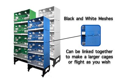MLF Deep 70cm breeding cages stack of 4, complete with all the essential accessories