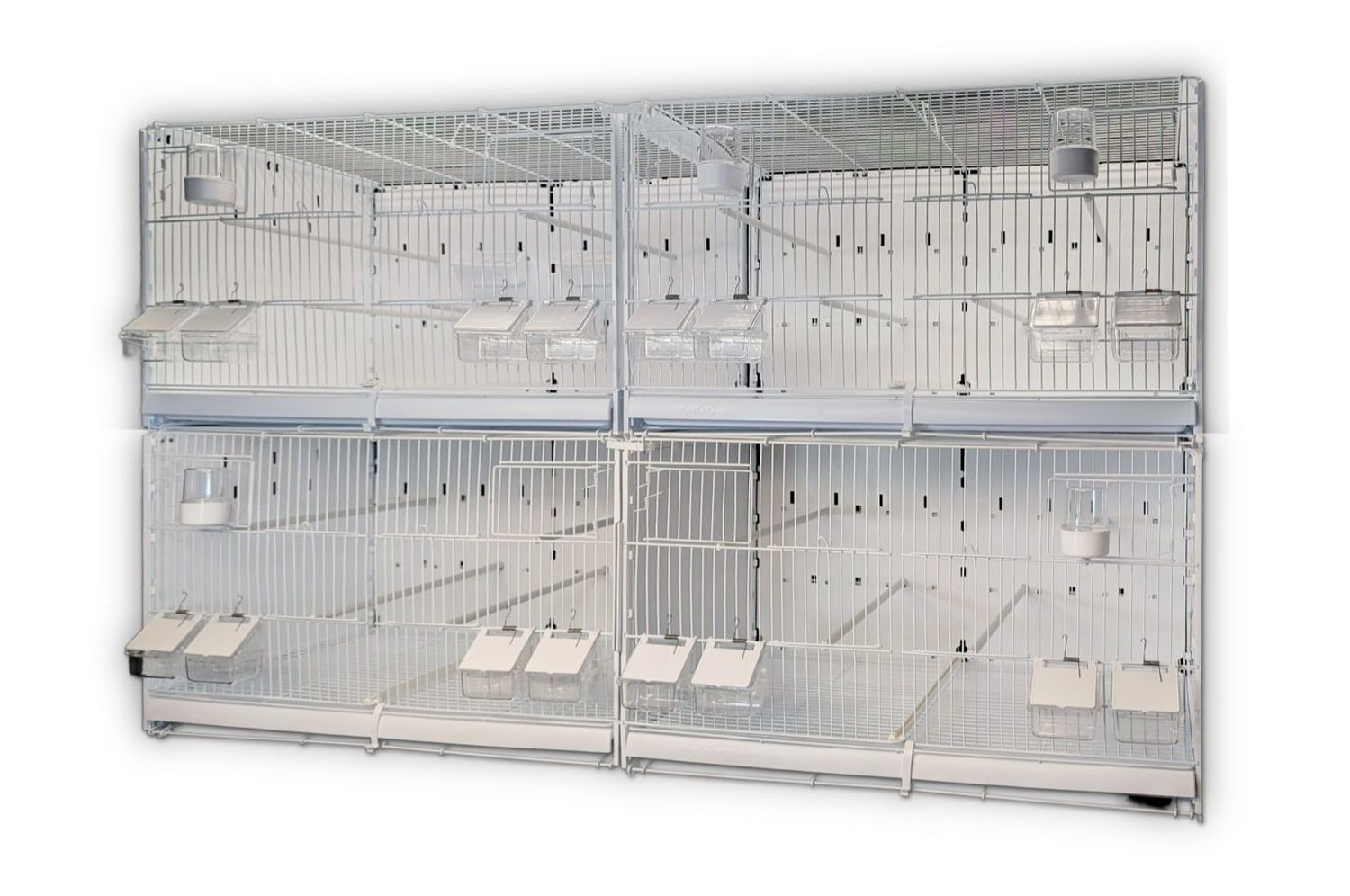 MLF Deep 140cm breeding cages 2 pack, complete with all the essential accessories
