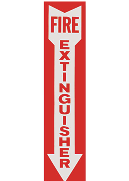 Vinyl &quot;Fire Extinguisher&quot; Sign