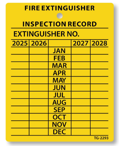 4 YEAR PLASTIC INSPECTION TAG (50 COUNT)