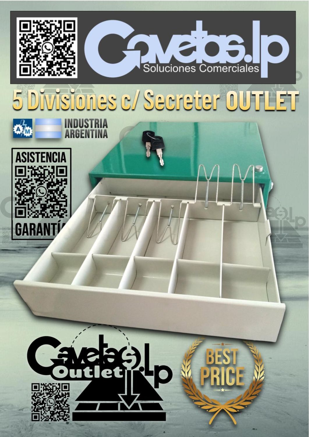 Gaveta 5 Divisiones c/ Secreter OUTLET