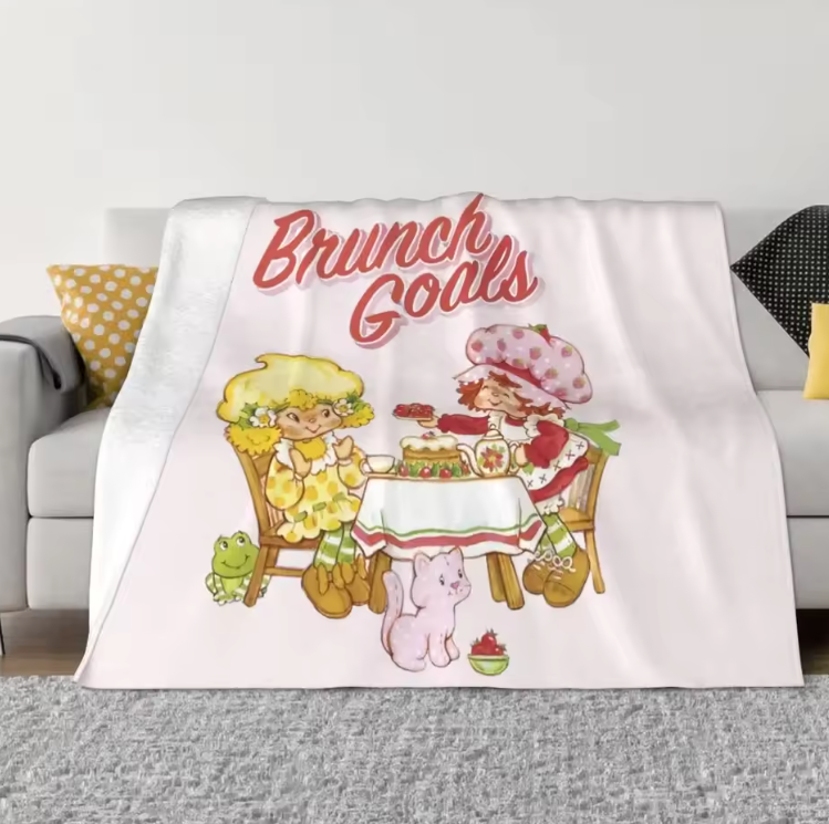 cozy pink blanket