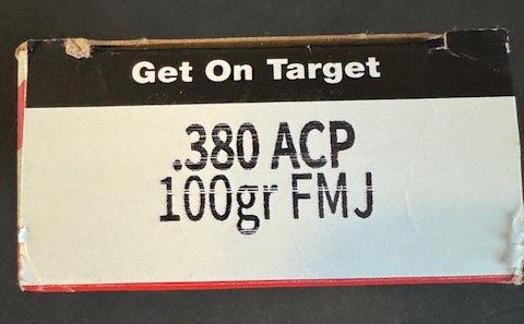 .380 ACP 100grain FMJ