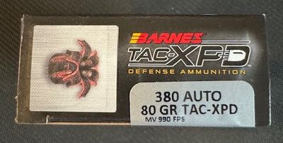 Barnes Tac-XPD 380 Auto 80gr