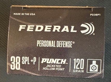 Federal 38 Special +P Punch 120 grain