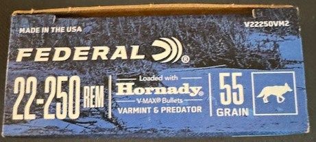 22-250 REM 55 Grain