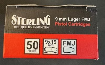 9 MM Luger FMJ Sterling