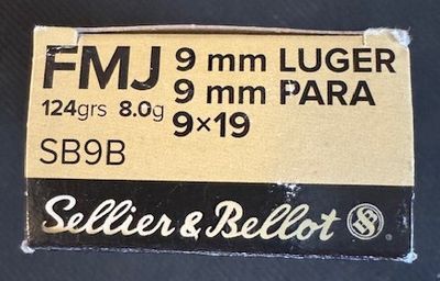 9mm Luger 9x19 124 Grain SB9D