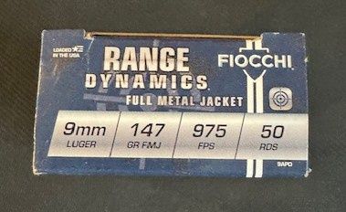 9mm Luger 147 Grain 50 Rounds