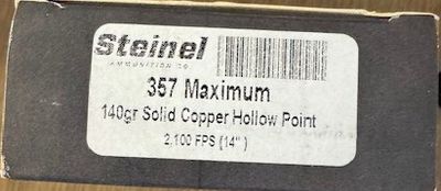 Steinel 357 Maximum 140 Gr. Copper Hollow Point