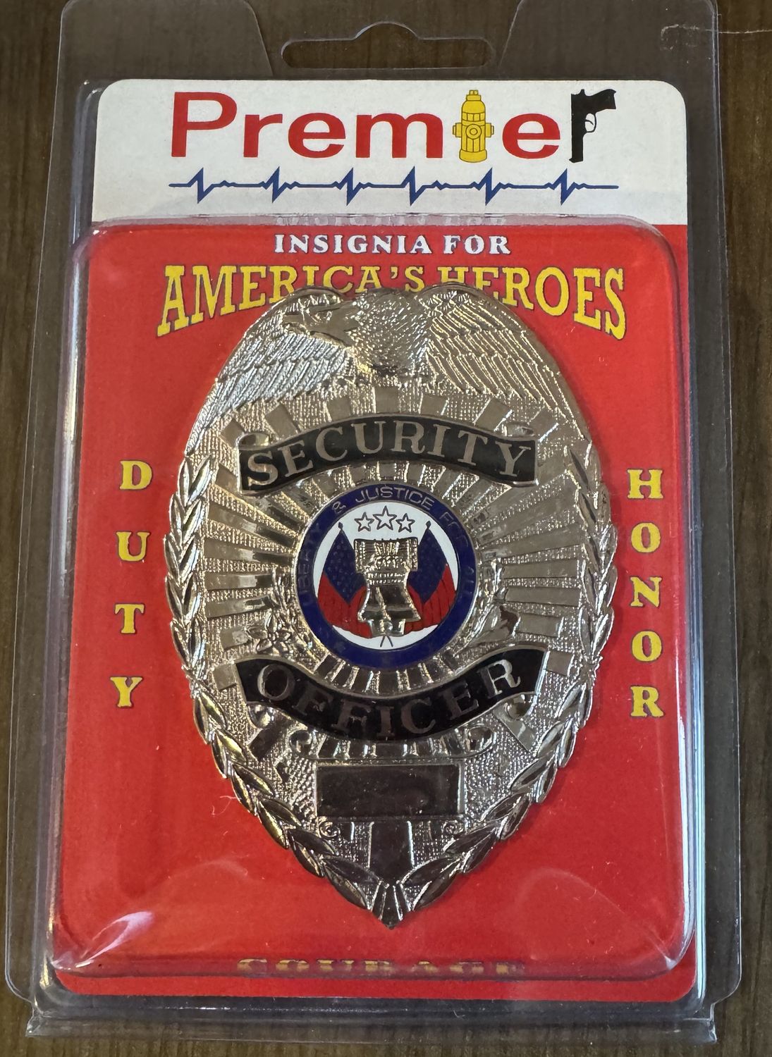 Premier Silver Security Officer Badge