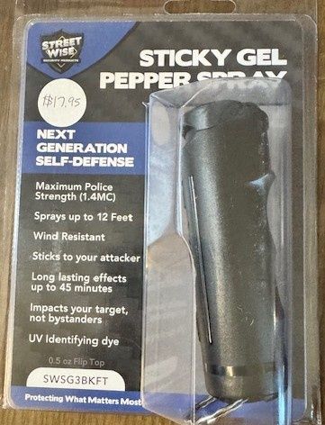 Street Wise Sticky Gel Pepper Spray Black