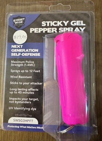 Street Wise Sticky Gel Pepper Spray Pink