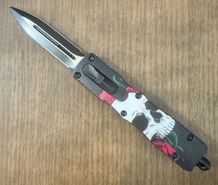 OTF Skull Rose Switchblade