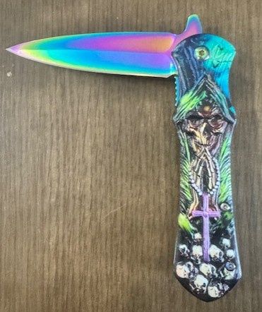 Skull Rainbow Knife