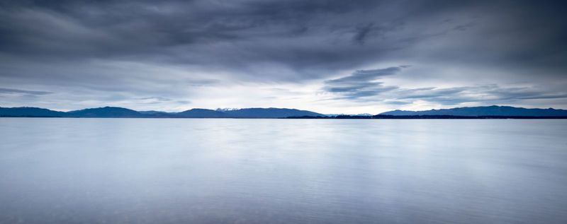 CLouds over Padilla Bay 90" X 35" Print Under Acrylic Glass
