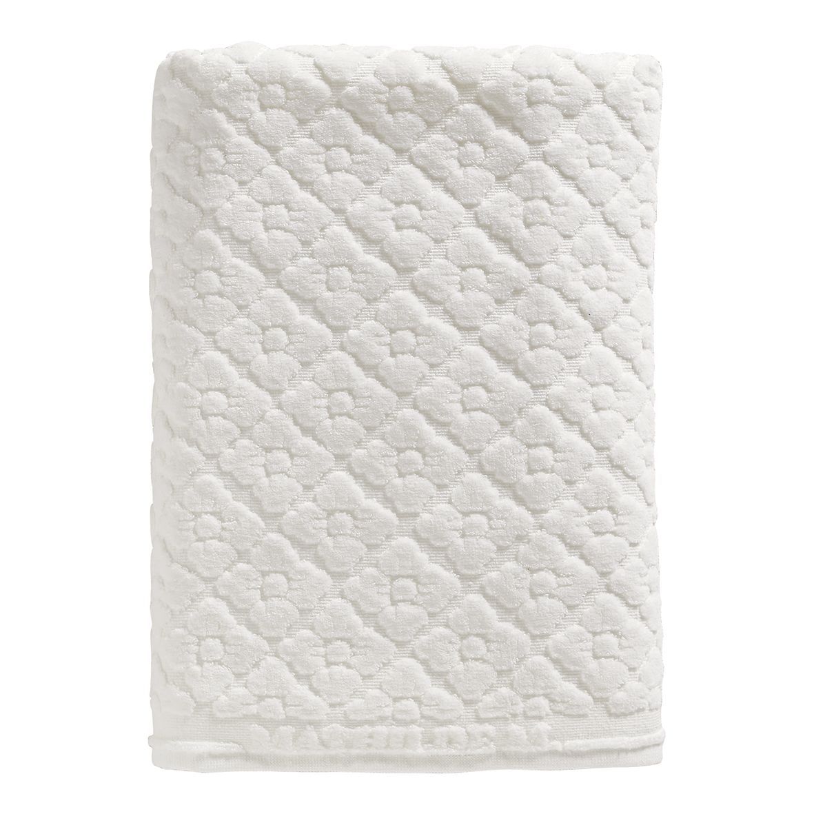 TOALLA DUCHA DOUCEUR FLORALE BLANCA 70X140